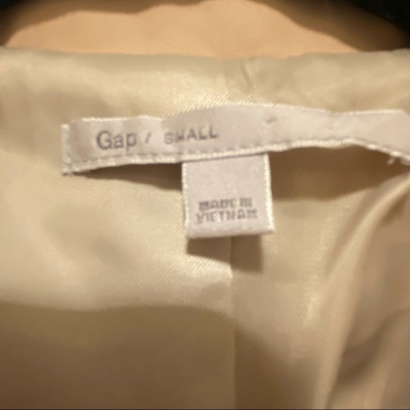 Gap Pink Dusty Rose Pink Double Breasted Trench Coat Size Small -No Belt - Picture 6 of 7